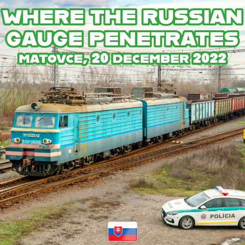 Matovce, Russian gauge, border freight traffic, VL11, ZSSKC 125